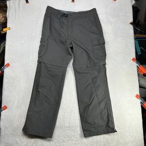 Pacific Trail Hiking Cargo Pants Men 36 Gray Nylon Convertible Pockets - 35X30.5
